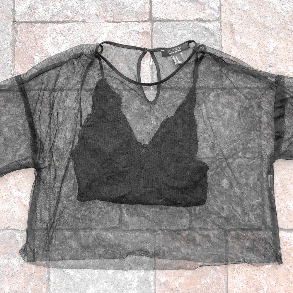 Mesh Top With Bralette